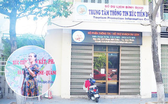 Trung tâm Thông tin xúc tiến du lịch Bình Định nơi bà Huỳnh Thị Kim Bình (ảnh nhỏ) làm việc.