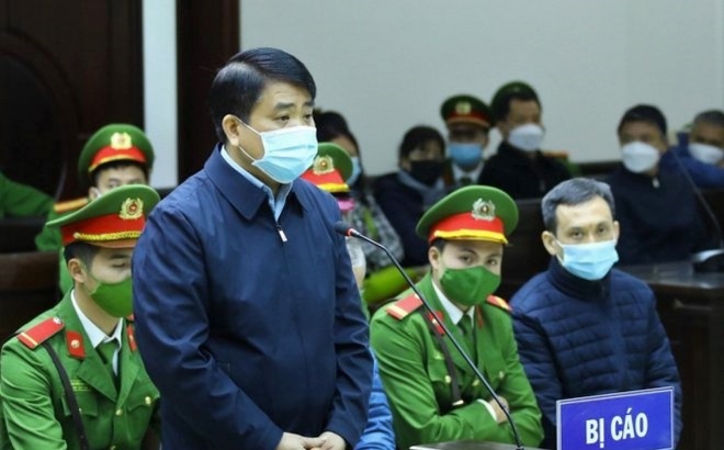 Ông Nguyễn Đức Chung tại phiên tòa vụ "Vi phạm quy định đấu thầu gây hậu quả nghiêm trọng"