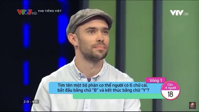 Anh Tây thi Vua Tiếng Việt gặp câu hỏi khó, đưa ra đáp án khiến nhiều người ngỡ ngàng - Ảnh 1.