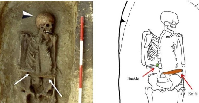 Người đàn ông gắn dao vào người thay bàn tay trong mộ cổ 1.500 năm - Ảnh 1.