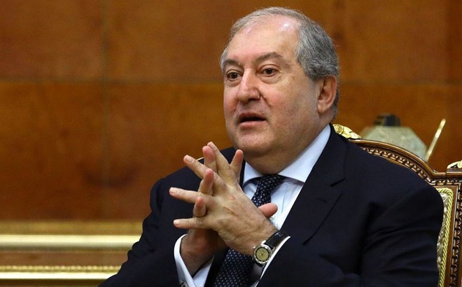 Tổng thống Armenia Armen Sarkissian. Ảnh: CFP Image