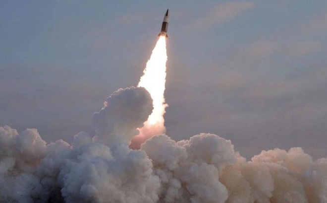 Bức ảnh thử tên lửa được Triều Tiên công bố ngày 17/1. (Ảnh: KCNA)