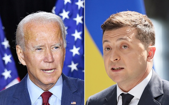 Tổng thống Mỹ Biden (trái) và Tổng thống Ukraine Zelensky. Ảnh: Ukrgate.