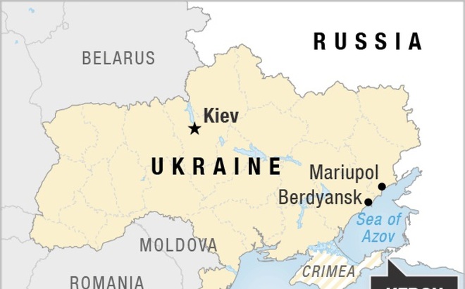 Bản đồ Ukraine và các nước láng giềng. Đồ họa: Guancha.