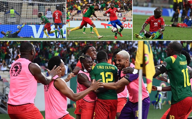 Ekambi lập cú đúp giúp Cameroon thắng Gambia 2-0. (Ảnh: Daily Mail)