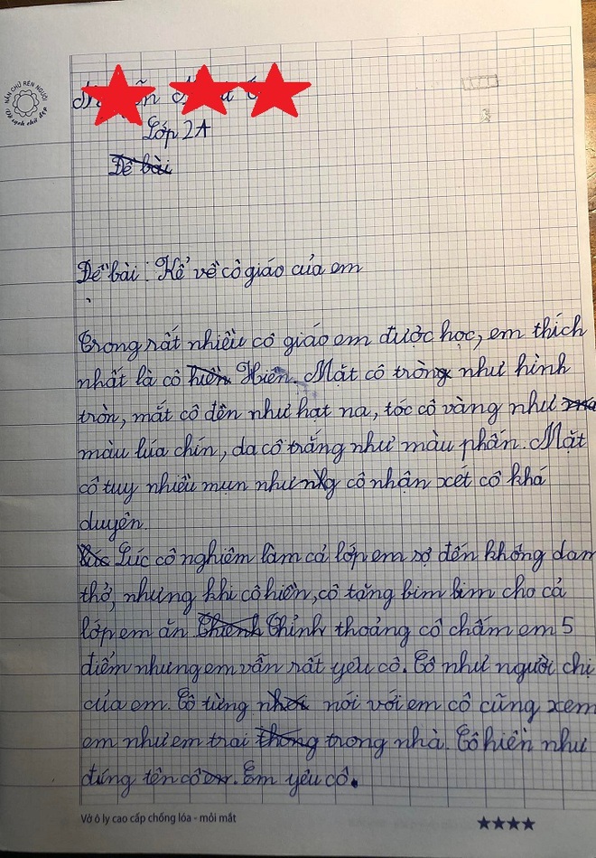Bài văn tả cô giáo chân thật đến từng milimet của học sinh lớp 2 khiến ai nấy cười té ghế! - Ảnh 1.
