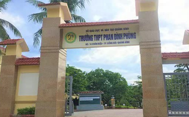 Trường THPT Phan Đình Phùng - nơi xảy ra sự việc trên