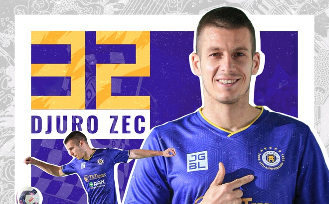 Djuro Zec sẽ khoác áo số 32 tại đội bóng mới. (Ảnh: Hà Nội FC)