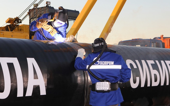 Thi công đường ống dẫn khí đốt Power of Siberia. Ảnh: gazprom.com
