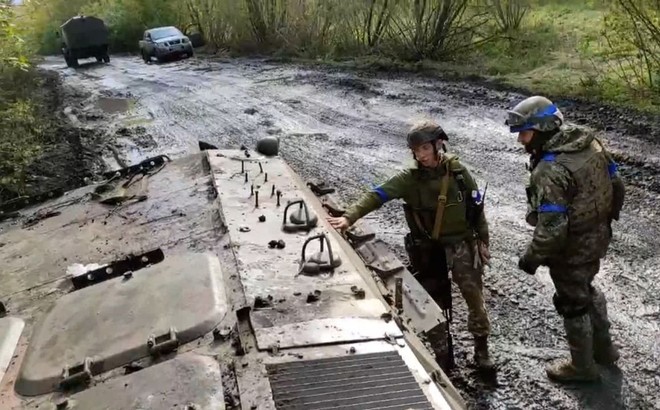 Lực lượng Ukraine đang kiểm soát các vùng nông thôn bao quanh thành phố Lyman, thuộc Donetsk. Ảnh: CNN