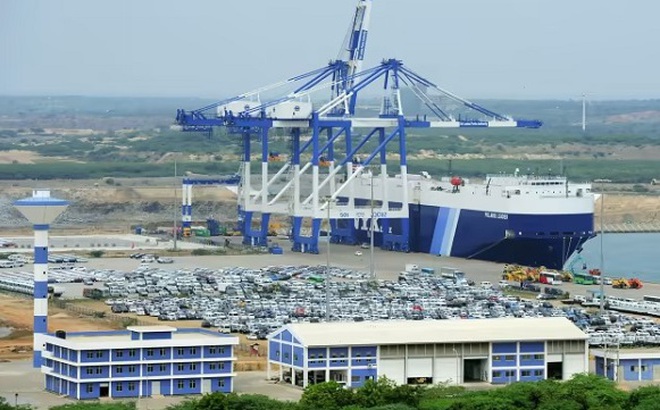 Cảng biển Hambantota tại Sri Lanka. Ảnh: AFP