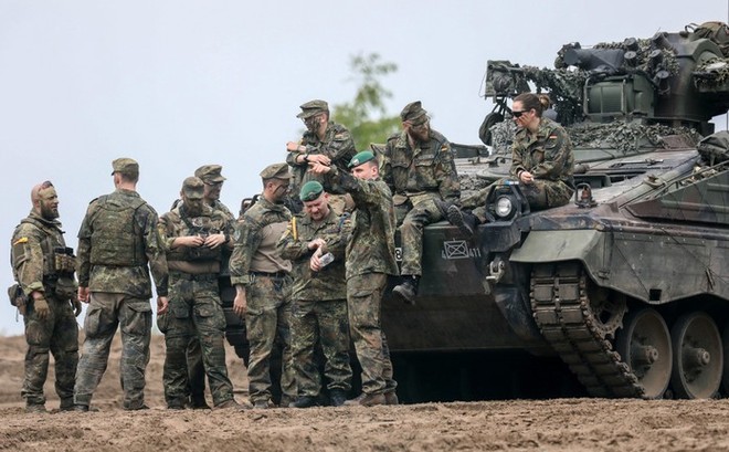 Các binh sĩ Đức trong cuộc tập trận NATOở Pabrade, Lithuania, tháng 6/2022. Ảnh: AFP