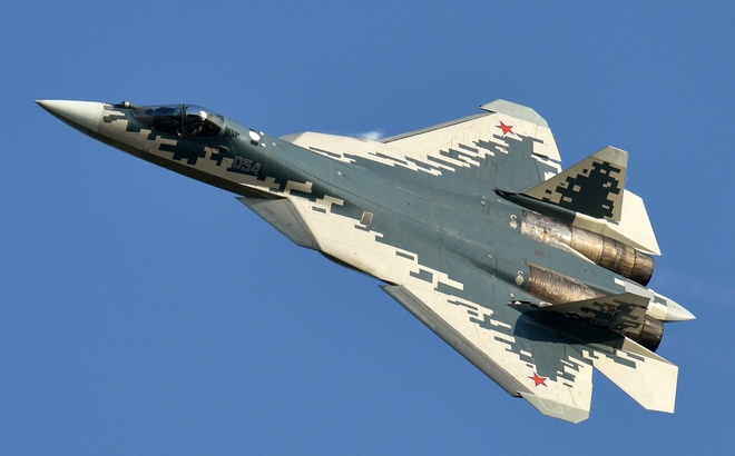 Chiến đấu cơ thế hệ thứ năm Su-57 của Nga. Ảnh: Wikipedia