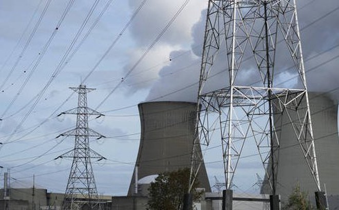 Nhà máy điện hạt nhân ở Doel, Bỉ. Ảnh: AP
