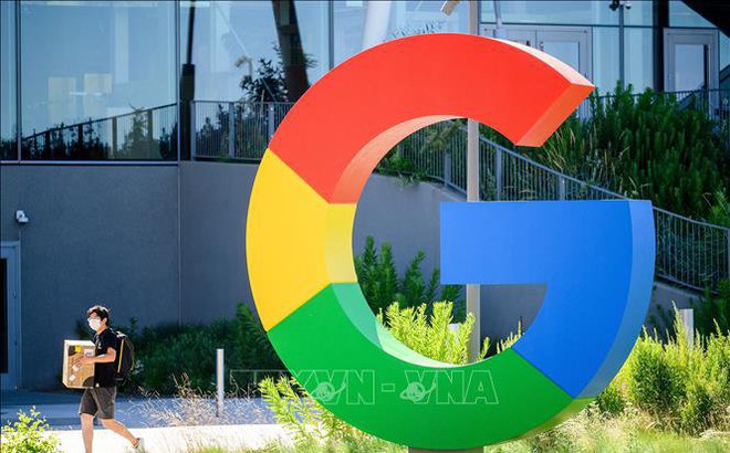 Biểu tượng Google tại trụ sở ở Mountain View, California, Mỹ. Ảnh: AFP/TTXVN