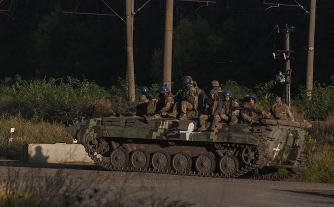 Quân đội Ukraine ở khu vực Kharkiv. Ảnh: AFP