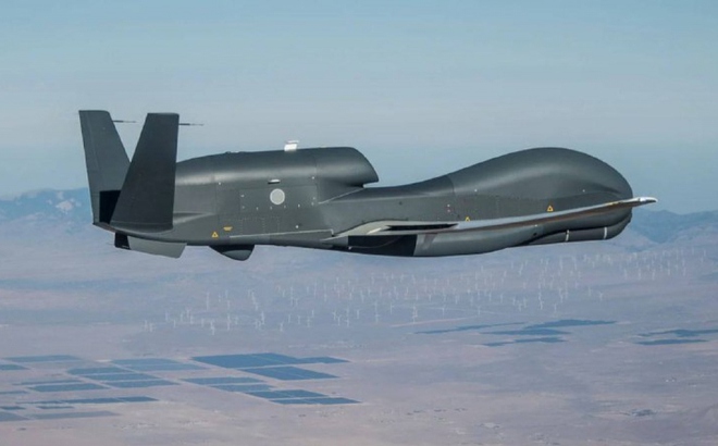 UAV trinh sát RQ-4B Global Hawk của Mỹ. Ảnh: Telegram