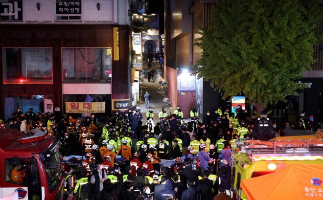 Gần 150 người chết sau vụ giẫm đạp kinh hoàng trong lễ hội Halloween ở Hàn Quốc tối 29/10. (Ảnh: Reuters)