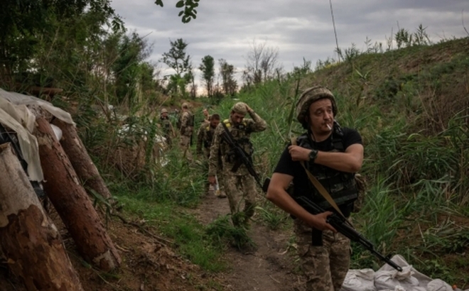 Quân đội Ukraine tại Kherson. Nguồn: New York Times