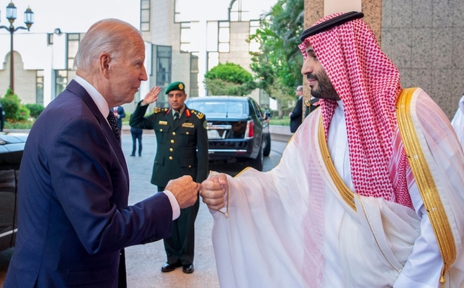 Tổng thống Mỹ Joe Biden thăm Saudi Arabia giữa tháng 7 và có cuộc gặp với Thái tử Mohammed bin Salman. Ảnh: AP
