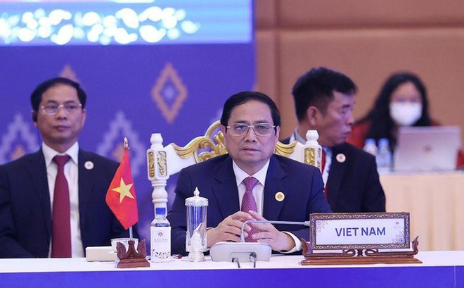 Thủ tướng Phạm Minh Chính tại Hội nghị Cấp cao ASEAN lần thứ 41. Ảnh Dương Giang