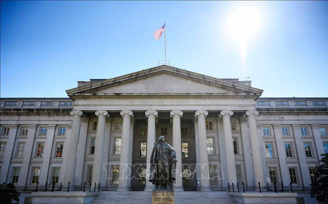 Tòa nhà Bộ Tài chính Mỹ ở Washington, DC. Ảnh: AFP/TTXVN