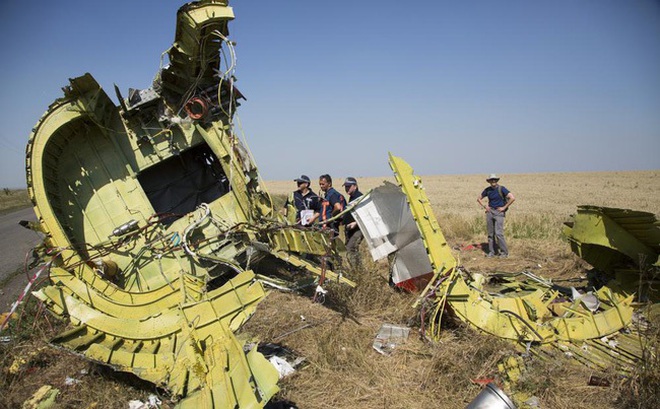 Xác máy bay MH17. (Ảnh: AP)