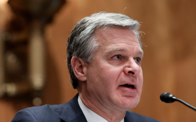 Giám đốc Cục Điều tra Liên bang Mỹ (FBI) Christopher Wray - Ảnh: REUTERS