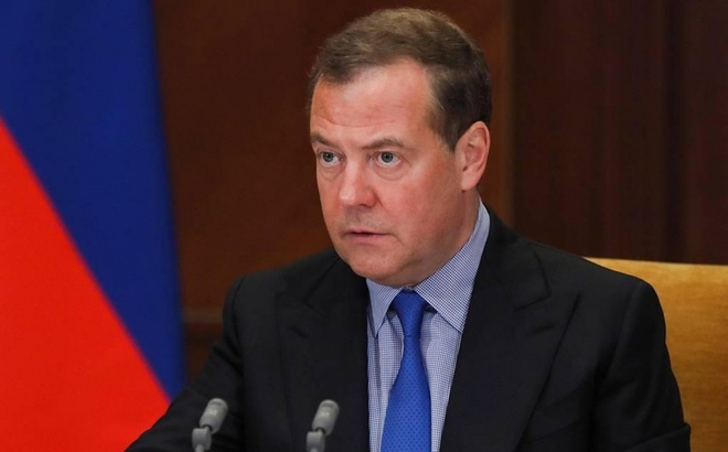 Ông Dmitry Medvedev, cựu Tổng thống Nga, hiện là Phó Chủ tịch Hội đồng An ninh Nga. Ảnh: TASS