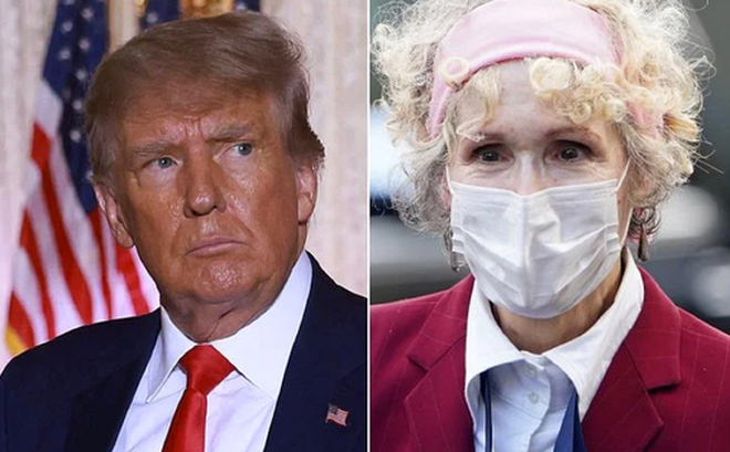 Ông Donald Trump phủ nhận việc cưỡng hiếp nữ nhà báo E. Jean Carroll, đồng thời nhấn mạnh "bà ấy không phải mẫu người của tôi". Ảnh: REUTERS