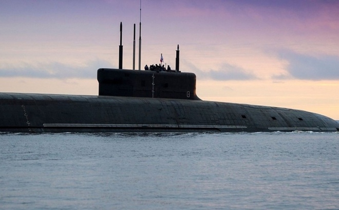 Tàu ngầm hạt nhân chiến lược Generalissimo Suvorov. Ảnh: Bộ Quốc phòng Nga.
