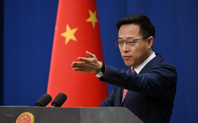 Người phát ngôn Bộ Ngoại giao Trung Quốc Triệu Lập Kiên. Ảnh: Bộ Ngoại giao Trung Quốc