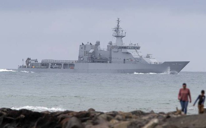 Tàu HMNZS Wellington ngoài khơi Whakatane, New Zealand vào năm 2019. Ảnh: Getty Images