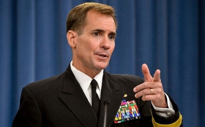 Người phát ngôn của Hội đồng An ninh Quốc gia Mỹ John Kirby. Ảnh: Reuters.