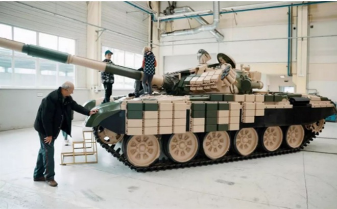 Xe tăng T-72 của lực lượng vũ trang Maroc. Ảnh: Quân đội Maroc