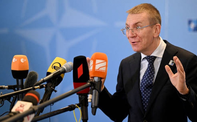 Ngoại trưởng Latvia Edgars Rinkevics. Ảnh: AFP