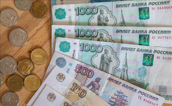 Đồng ruble của Nga. Ảnh minh họa: THX/TTXVN