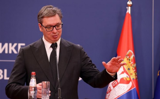 Tổng thống Serbia Aleksandar Vucic. Ảnh: EPA