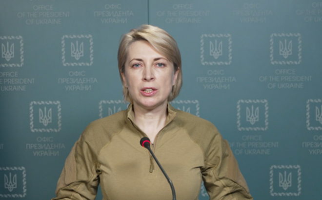 Phó thủ tướng Iryna Vereshchuk - Ảnh: CHÍNH PHỦ UKRAINE