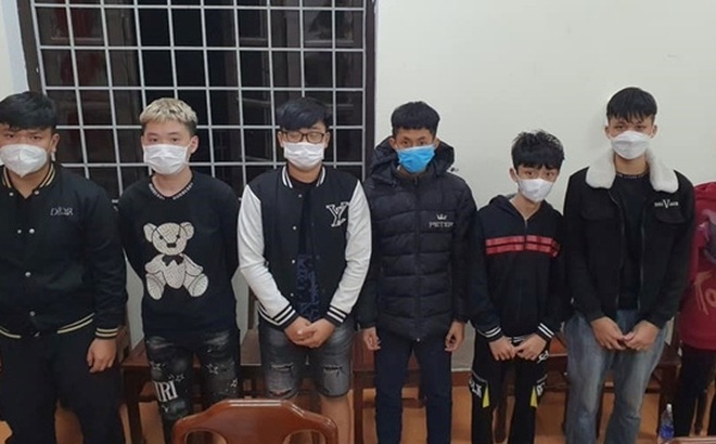 Nhóm thanh, thiếu niên liên quan đến vụ việc ẩu đả tại công viên Nguyễn Văn Trỗi, TP Huế.