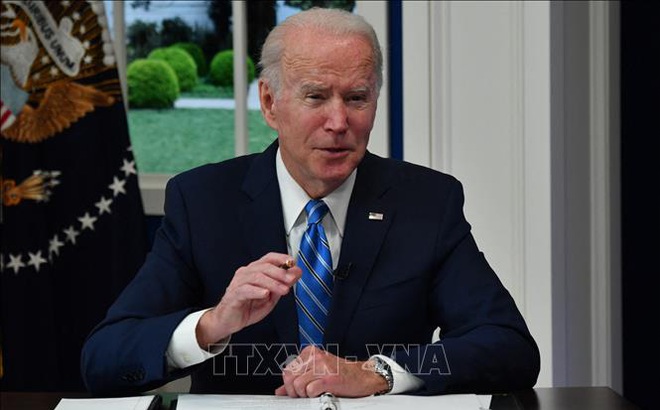 Tổng thống Mỹ Joe Biden phát biểu tại Nhà Trắng ở thủ đô Washington, DC. Ảnh (tư liệu): AFP/TTXVN