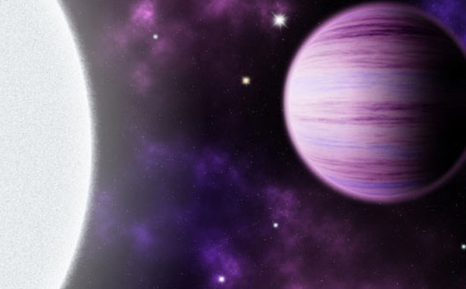 Ảnh đồ họa mô tả WASP-189b bên ngôi sao mẹ nóng bỏng - Ảnh: Sci-News