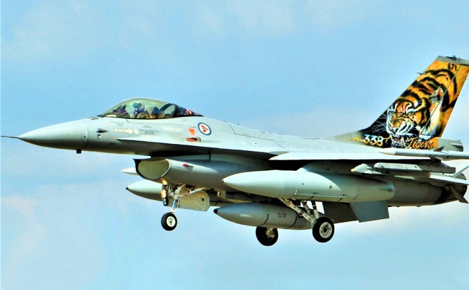 Chiếc F-16AM của Không quân Hoàng gia Na Uy. Nguồn: eurasiantimes.com
