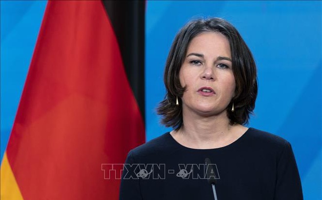 goại trưởng Đức Annalena Baerbock tại cuộc họp báo ở Berlin, Đức, ngày 20/1/2022. Ảnh: AFP/TTXVN