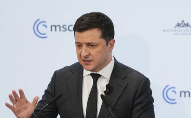 Tổng thống Ukraine Volodymyr Zelensky. Ảnh: AP