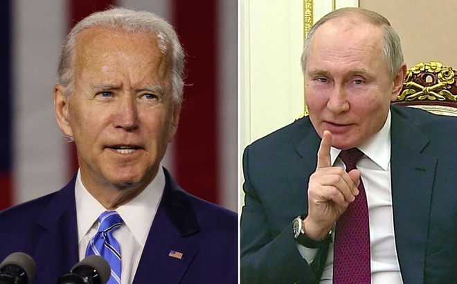 Tổng thống Mỹ Joe Biden và Tổng thống Nga Vladimir Putin. Ảnh: Getty.