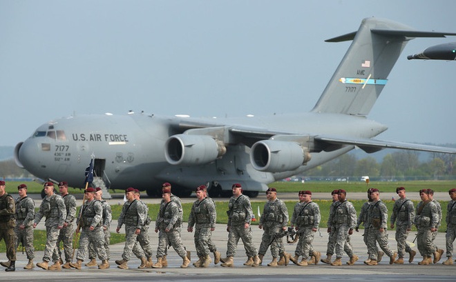 Binh sĩ Lữ đoàn Không quân số 173 của Quân đội Mỹ tại một căn cứ không quân của Ba Lan. Ảnh tư liệu: Getty Images.