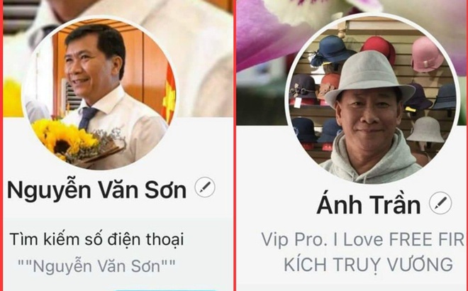 Tài khoản giả mạo ông Nguyễn Văn Sơn và ông Trần Ánh.