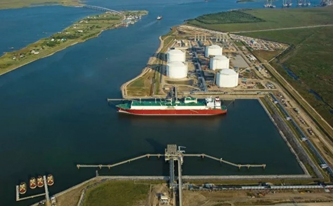 Cơ sở khí hóa lỏng Sabine Pass, bang Louisiana, Mỹ. Ảnh: AP