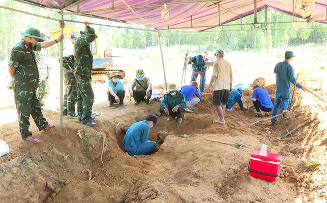 Khu vực quy tập hài cốt liệt sĩ. Ảnh: A. D